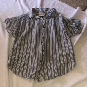 Striped button down